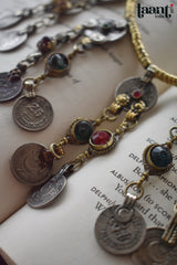 Afghani Handcrafted Coin necklace with Sones Embelishments