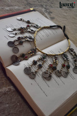 Afghani Handcrafted Coin necklace with Sones Embelishments