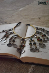 Afghani Handcrafted Coin necklace with Sones Embelishments