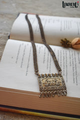 Bronze Polish German Silver Ganesha Embossed long Neckpiece