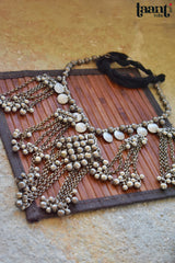 German Silver Waterfall Style Bohemian Necklace