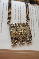 Bronze Polish German Silver Ganesha Embossed long Neckpiece