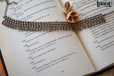 German Silver Floral Leaves Emboosed Choker