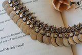 Black Polish German Silver Three Layer  Necklace with Ghungroo and Coins