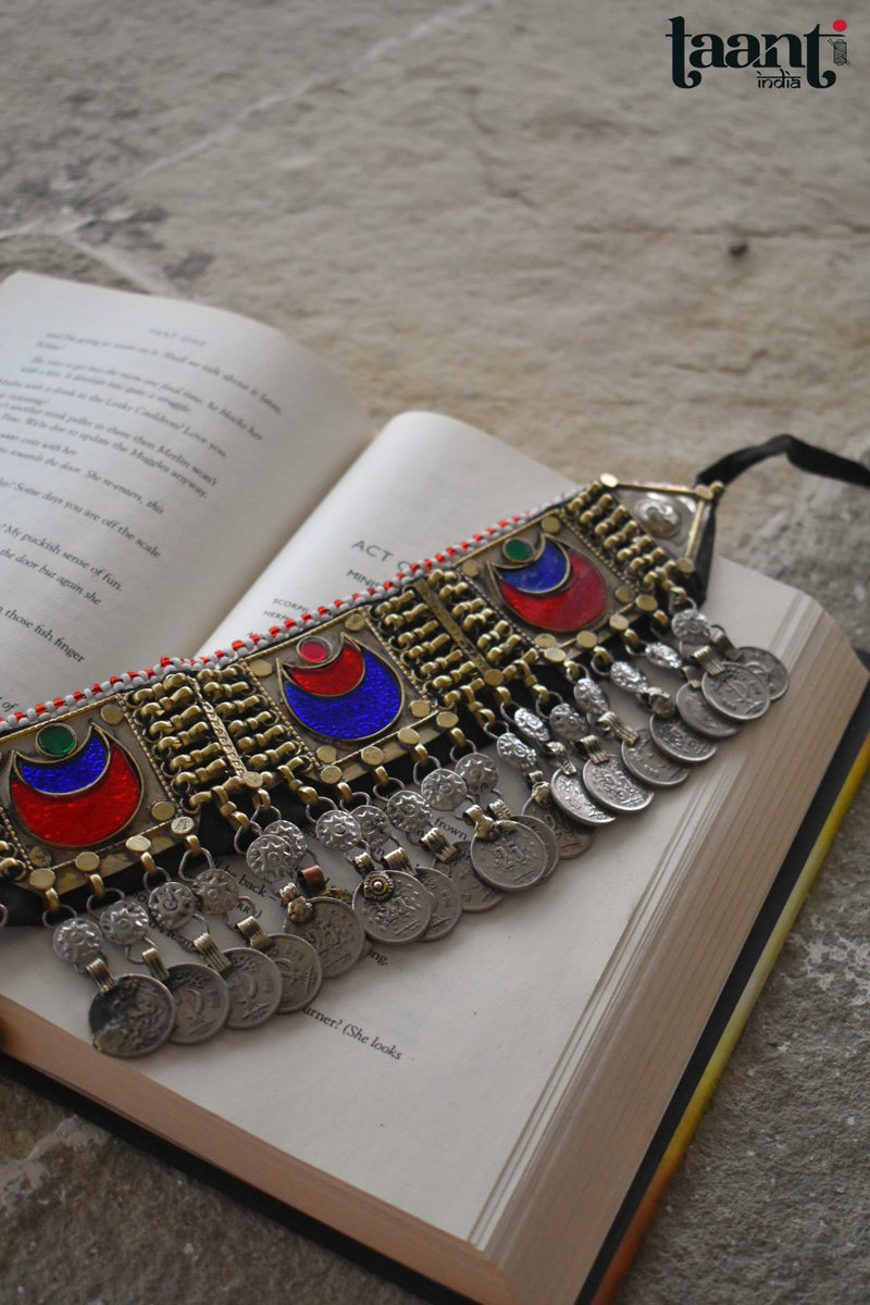Afghani Handcrafted Choker with Meena designs