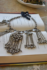 German Silver Waterfall Style Bohemian Necklace