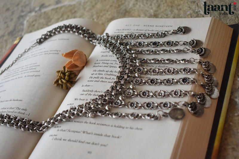 German Silver Waterfall Strand Choker